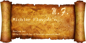 Michler Flavián névjegykártya